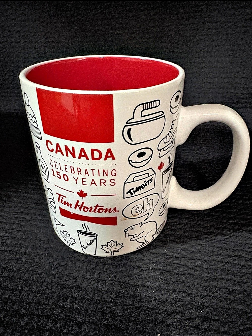 Tim Hortons Canada Celebrating 15 Years Mug Red & White Mug 2017